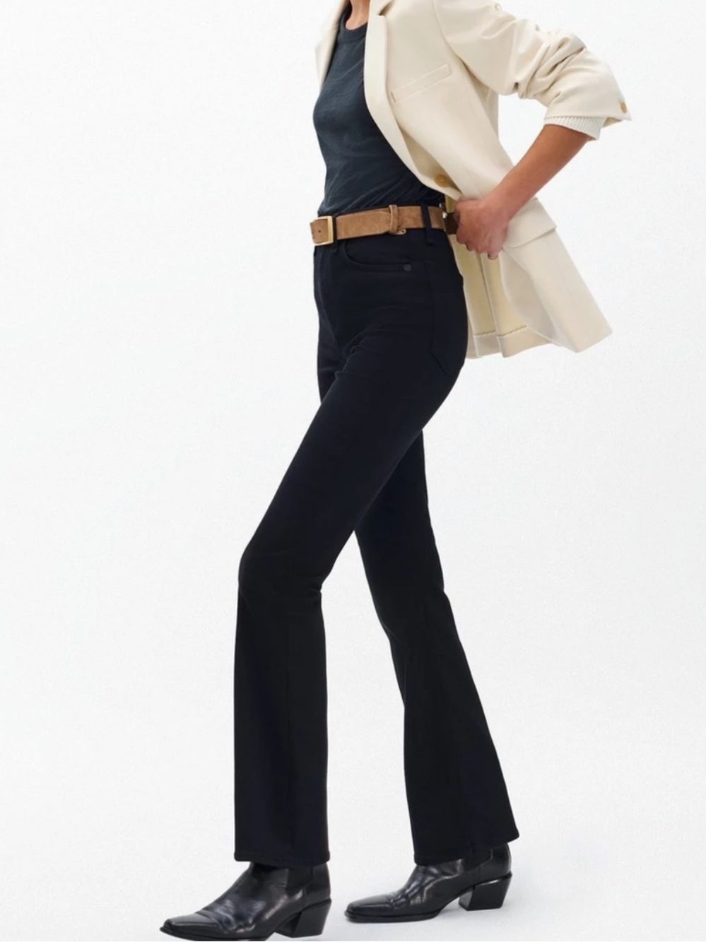 Peyton Bootcut Jean Mid Rise Black Jeans